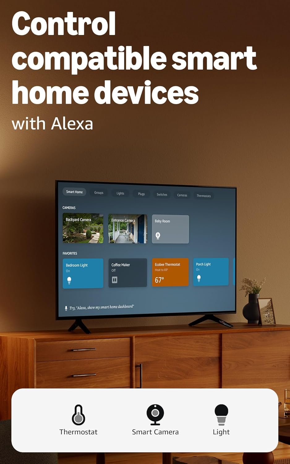 Amazon Fire TV Stick HD (newest model), free and live TV, Alexa Voice Remote, smart home controls, HD streaming