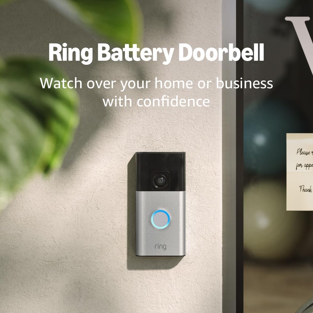 Ring Battery Doorbell (newest model):See, Speak, Secure!